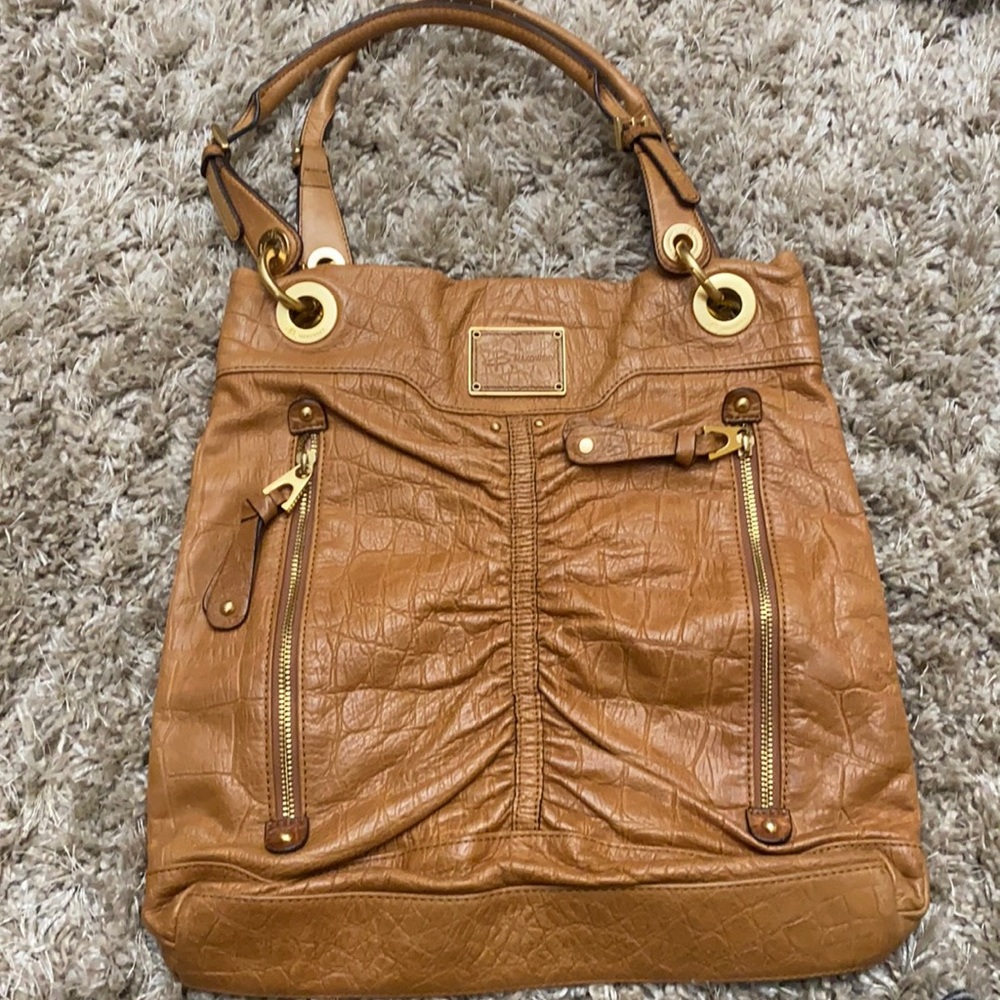 B Makowsky Camel Brown Handbag